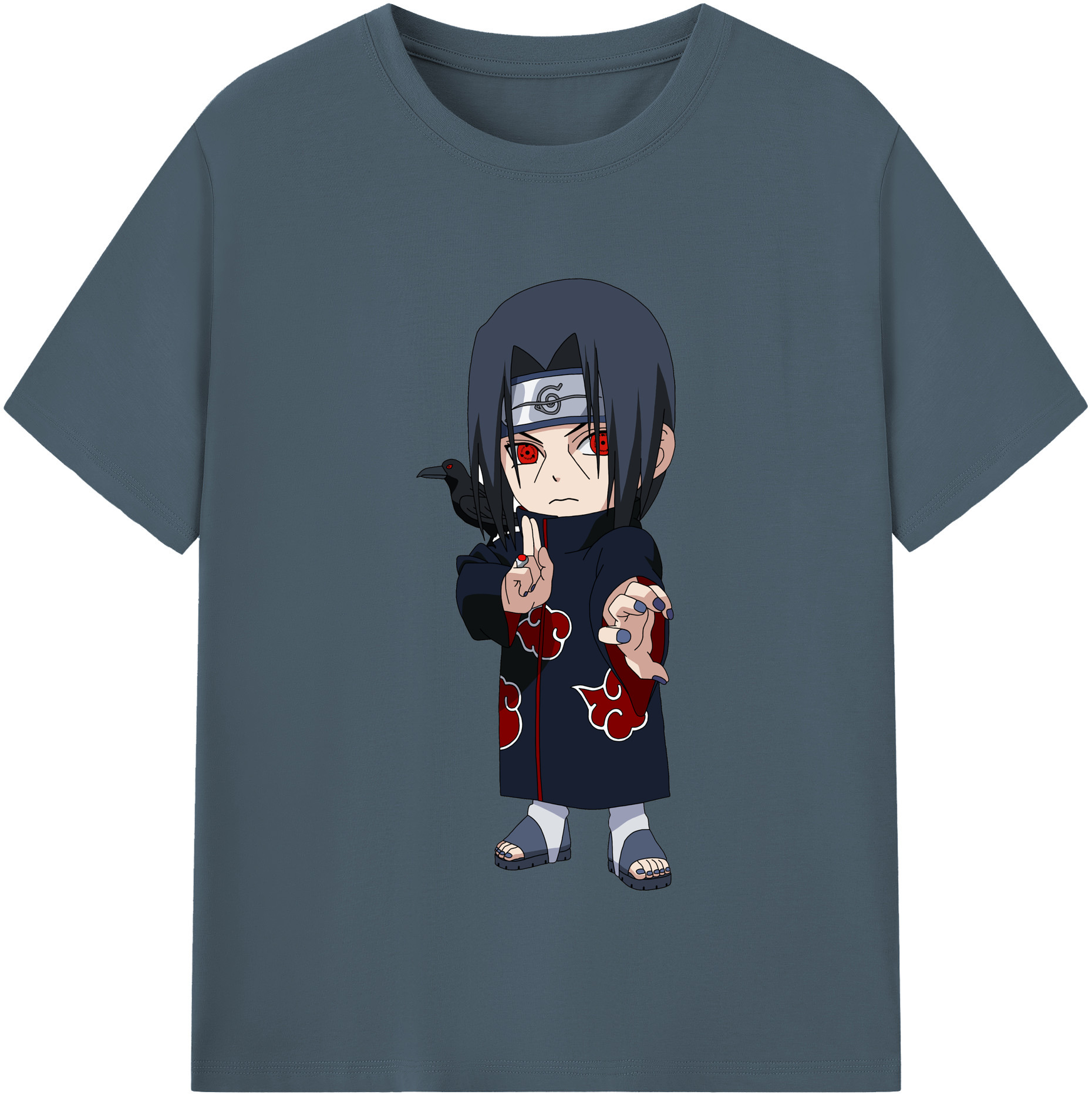 （画像用） NARUTO -ナルト- うちは イタチ Uchiha Itachi 綿100％半袖Tシャツ（フロントプリント）